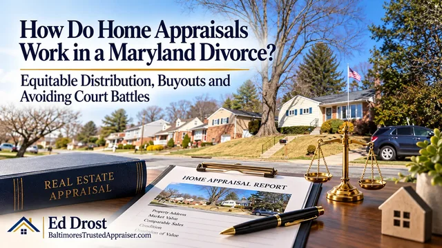 How Do Home Appraisals Work in a Maryland Divorce? Equitable Distribution, Buyouts and Avoiding Court Battles by Ed Drost, Baltimore's Trusted Appraiser