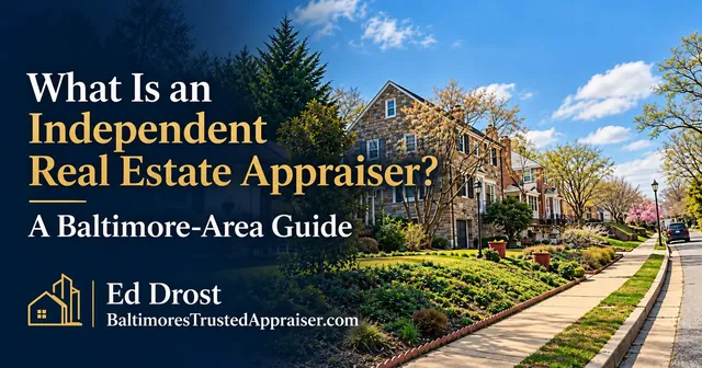 What Is an Independent Real Estate Appraiser? A Baltimore-Area Guide by Ed Drost, Baltimore's Trusted Appraiser
