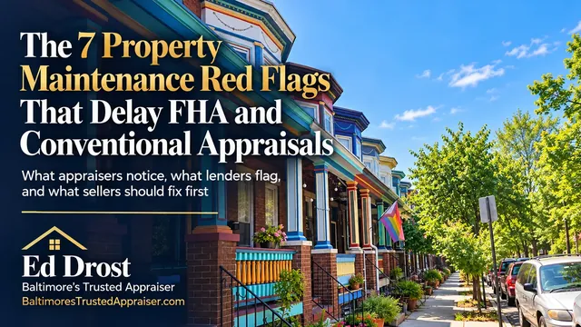 7 Red Flags That Delay FHA and Conventional Appraisals by Ed Drost, Baltimore's Trusted Appraiser